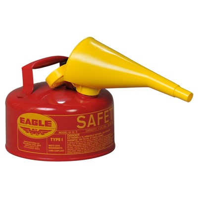 Eagle Type I Steel 1 Gallon Safety Can with Funnel UI10FS