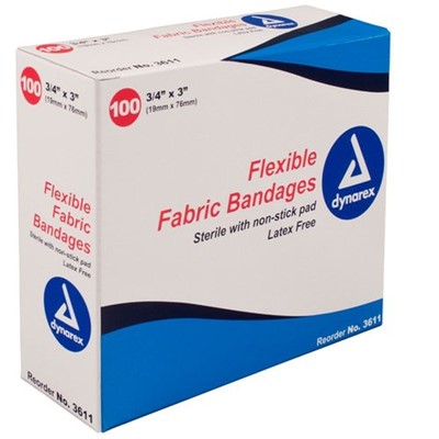 Dynarex Flex-Fabric Bandages - Box of 100