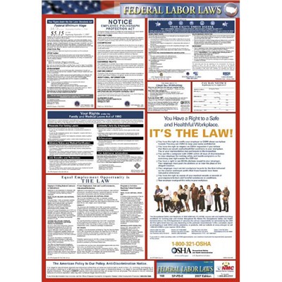 Laminated 27"x19" Federal Labor Law Poster LLPF