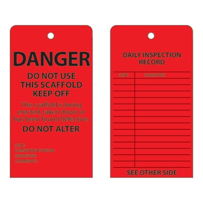 Do Not Use This Scaffold Danger Tag SPT1