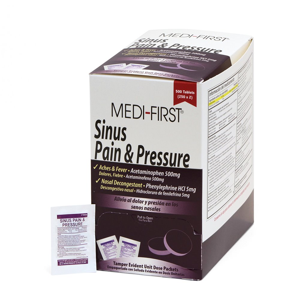 Medi-First Sinus Pain & Pressure Relief Tablets