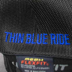Thin Blue Line Embroidery on Mesh Hat