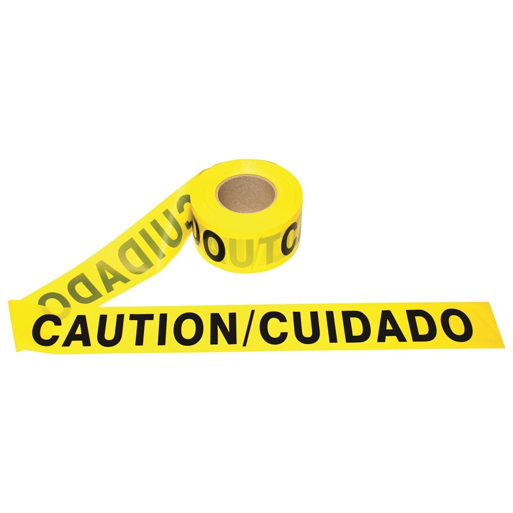 Bilingual Caution Barrier Tape