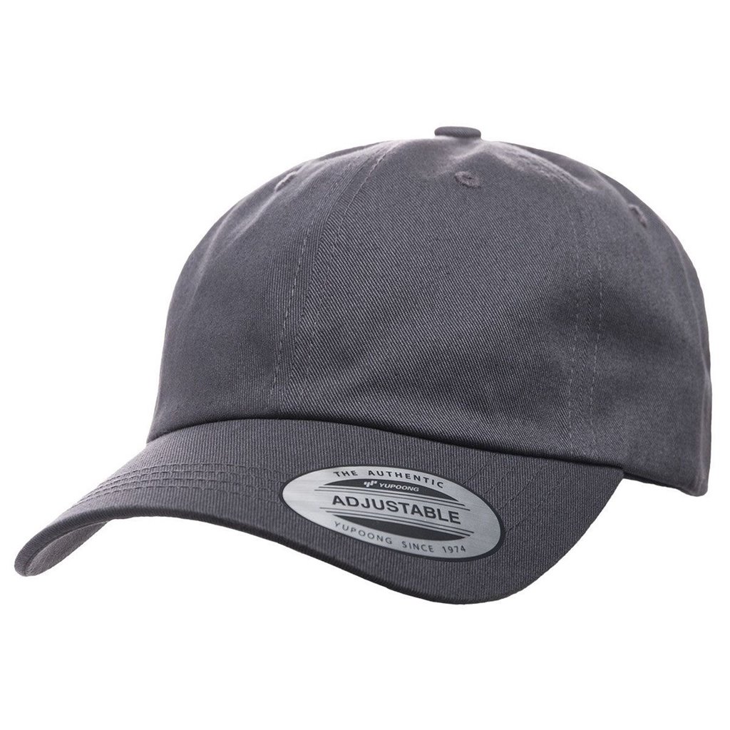 Yupoong Low-Profile Black Cotton Twill Dad Cap 6245-BLK