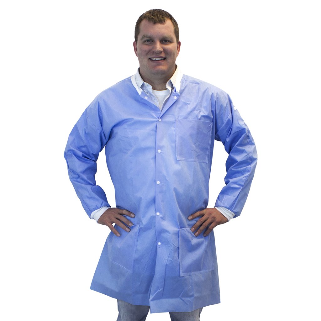 Safety Zone Case of 30 SMS Blue Lab Coats 12SMS-MD