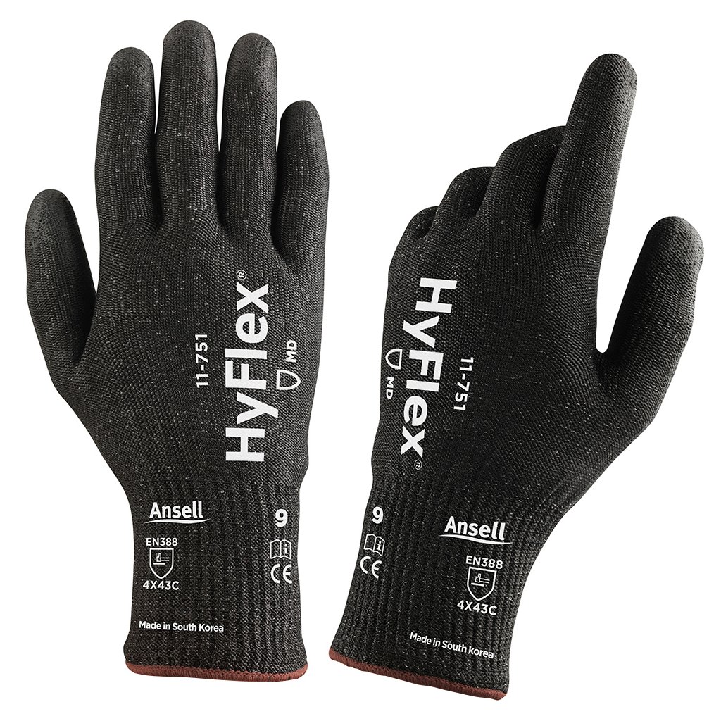 Details about   HyFlex 11-751 Polyurethane Cut Resistant Gloves Size 8!!! 