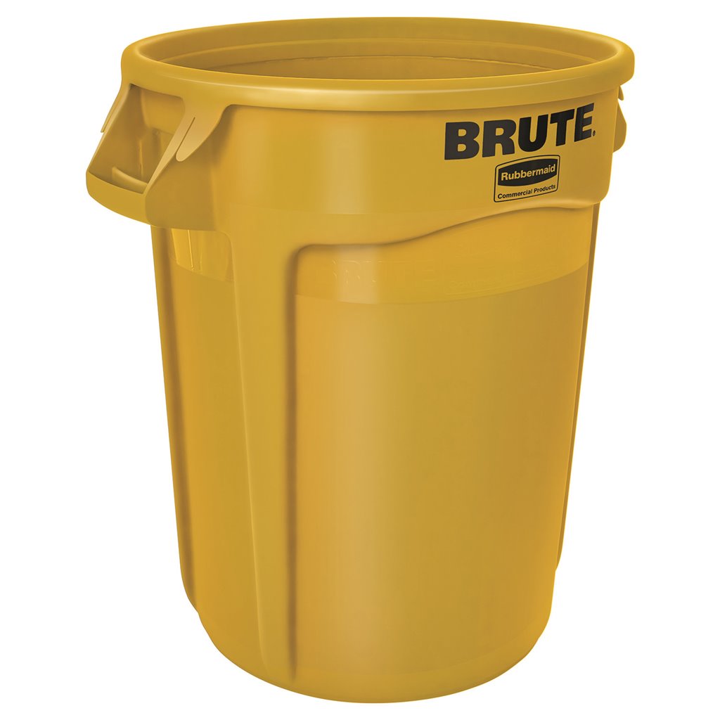 Rubbermaid Vented BRUTE 32 Gallon Yellow Container 2632-YLW