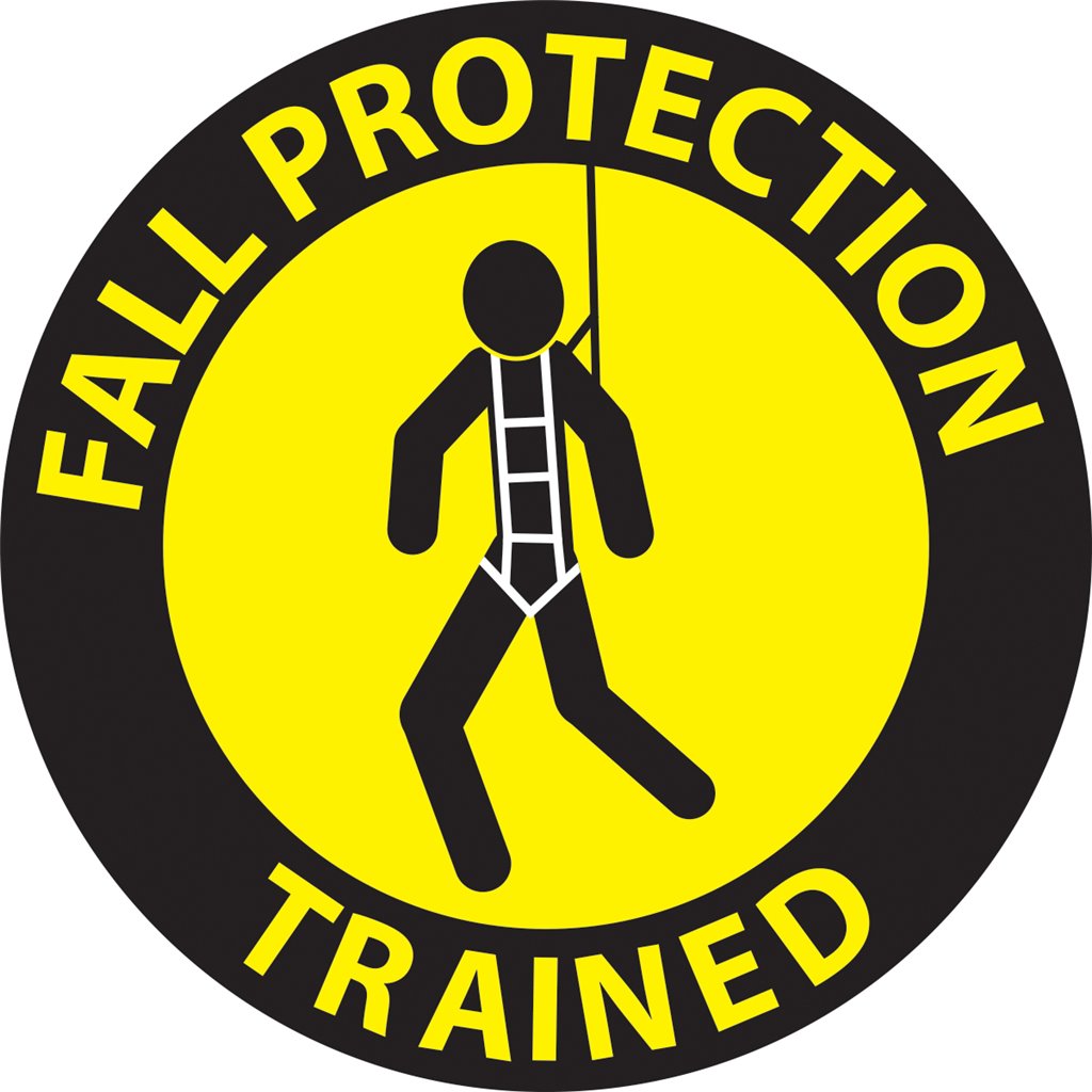 2inch Fall Protection Trained Hard Hat StickerSafety Helmet Decal Harness 