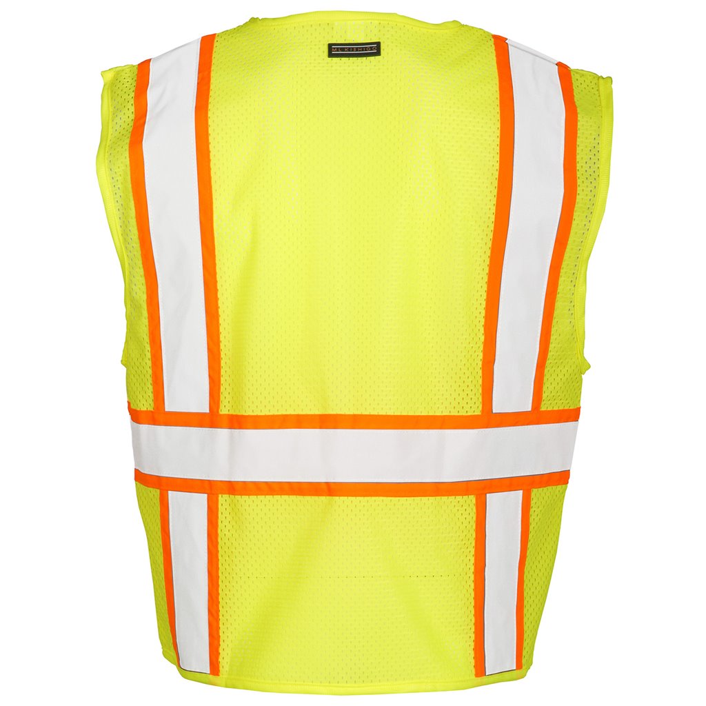 XL Surveyor Solid Lime Two Tones Safety Vest ANSI/ ISEA 107-2015