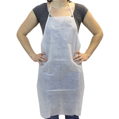 Safety Zone Coated Polypropylene Disposable Aprons - Case of 100