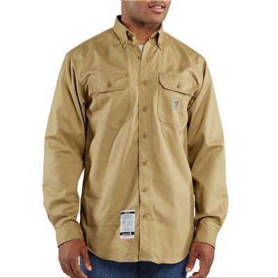Carhartt FR Classic Khaki Twill Shirt FRS160KHI-MD-TALL