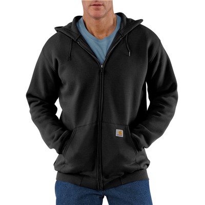 - Carhartt Midweight Hooded Zip-Front Sweatshirt BLK