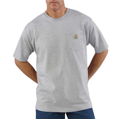 Carhartt Heather Gray Pocket T-Shirt K87HGY-XL-TALL