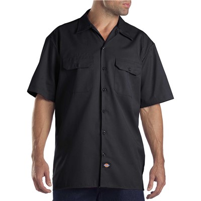 Dickies Twill Black Work Shirt 1574BLK-LG