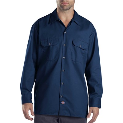 Dickies Long Sleeve Navy Twill Work Shirt 574-DN-L