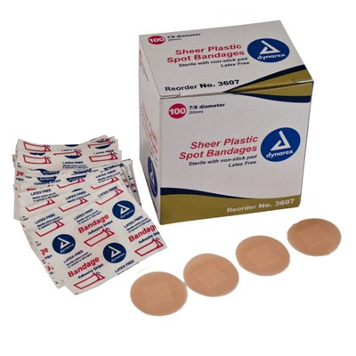 Dynarex Round Spot Bandages - Box of 100