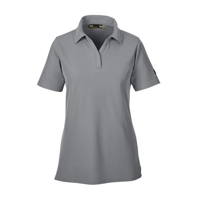 Under Armour Womens Graphite Heather Performance Polo 1261606-GRH-MD