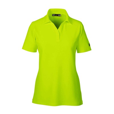Under Armour Womens Non-ANSI Hi Vis Yellow Performance Polo 1261606-HVY-MD