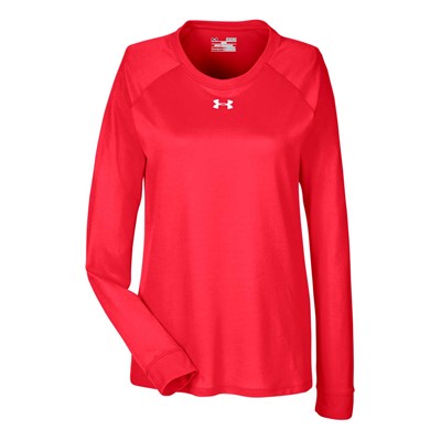 Under Armour Womens Red Long-Sleeve Locker T-Shirt 1268483-RED-MD