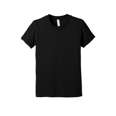 Bella + Canvas Youth Small Size Black Jersey T-Shirt 3001Y-BLK-SM
