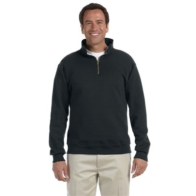 Jerzees NuBlend Black Quarter Zip Pullover for Men 4528M-BLK-MD