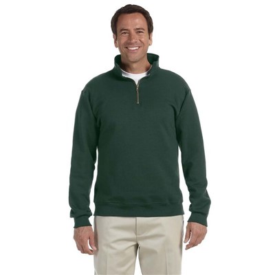 Jerzees NuBlend Green Quarter Zip Pullover for Men 4528M-FOR-LG