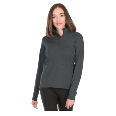 Charles River Seaport Grey Quarter-Zip Pullover for Women 5057-GRY-MD