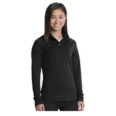Charles River Fusion Quarter Zip Pullover for Women 5666-BLK-XS