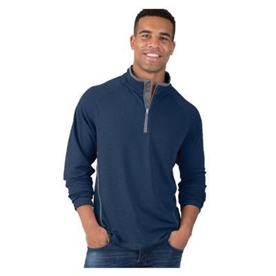 Charles River Navy Grey Quarter Zip Pullover 9566-NVY-GRY-XL