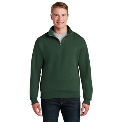 Jerzees NuBlend Green Quarter-Zip Pullover for Men 995M-FOR-MD