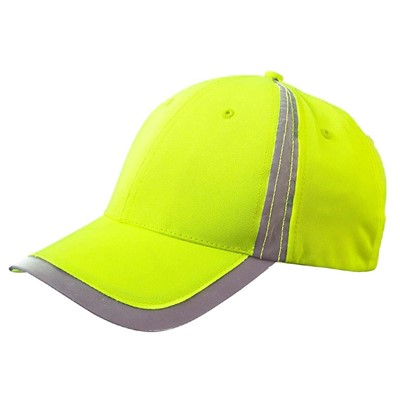Big Accessories Reflective Hi Vis Yellow Safety Cap BX023-BYW