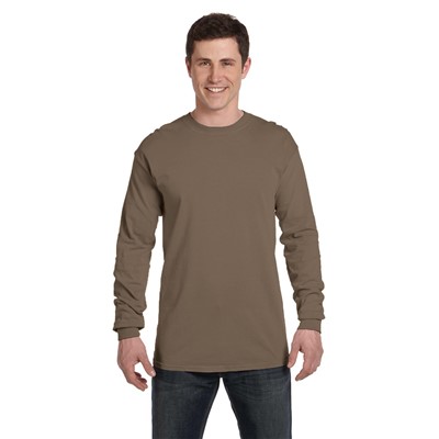 Comfort Colors Khaki Long Sleeve T-Shirt C6014-KHI-LG