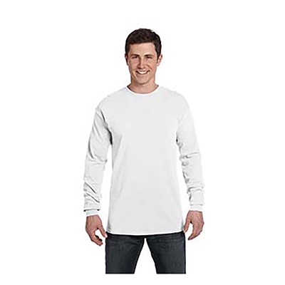 Comfort Colors White Long Sleeve T-Shirt C6014-WHT-LG