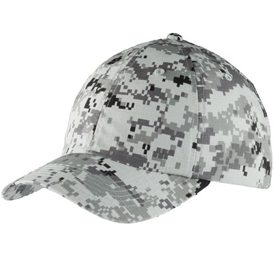 Port Authority Digital Ripstop Gray Camouflage Cap C925-GRY-CMO