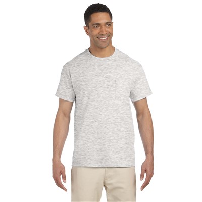 Gildan Ultra Cotton Ash Gray Pocket T-Shirt G2300-AGY-5X