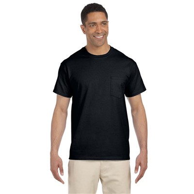 Gildan Ultra Cotton Black T-Shirt with Pocket G2300-BLK-5X