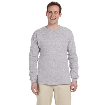 Gildan Ultra Cotton Sport Gray Long Sleeve T-Shirt G2400-SGY-MD
