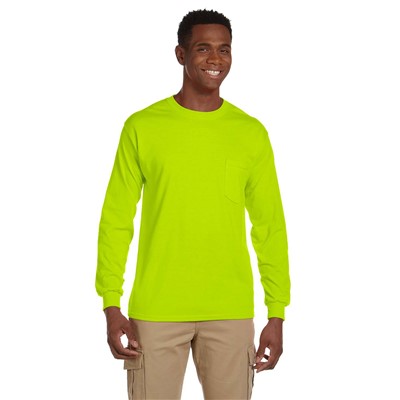 - Gildan G24100 SGN Safety Green Long Sleeve T Shirt