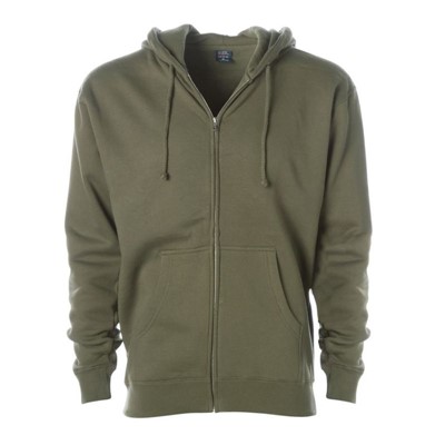 Independent Trading Army Zip Up Hoodie IND4000Z-ARM-XL