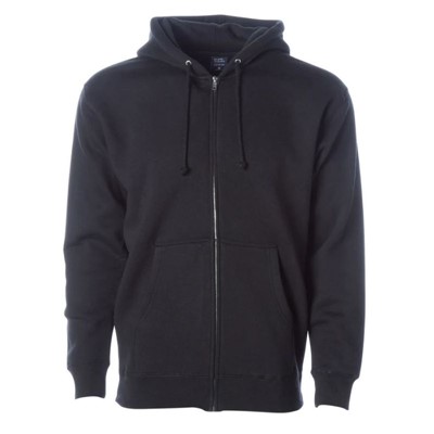 Independent Trading Company Black Zip Up Hoodie IND4000Z-BLK-XS
