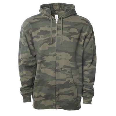 Independent Trading Forest Camo Zip Up Hoodie IND4000Z-FMO-LG