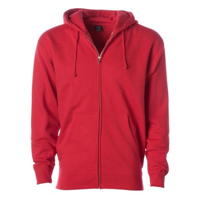 Independent Trading Red Zip Hoodie IND4000Z-RED-XS