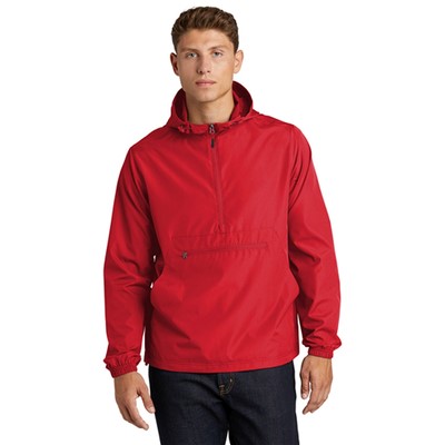 - Sport-Tek Packable Anorak Jacket RED