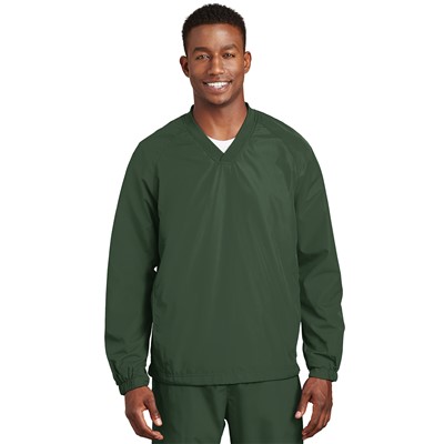 Sport-Tek Forest Green Raglan Wind Shirt JST72-FOR-XL