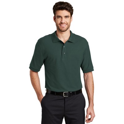 Port Authority Silk Touch Dark Green Polo K500-DGN-MD