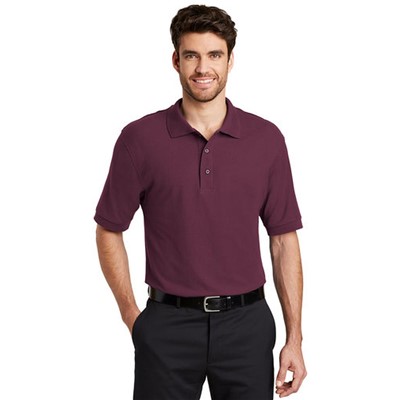 Port Authority Silk Touch Maroon Polo K500-MAR-MD