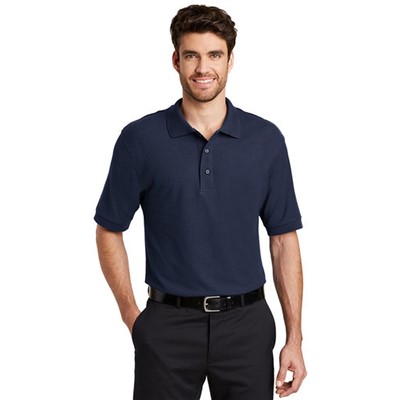 Port Authority Silk Touch Navy Polo K500-NVY-MD
