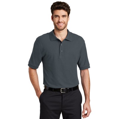 Port Authority Silk Touch Steel Gray Polo K500-STL-SM