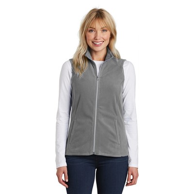 Port Authority Ladies Pearl Grey Microfleece Vest L226-GRY-SM