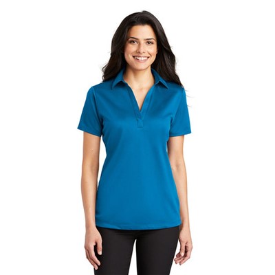 Port Authority Brilliant Blue Ladies Silk Touch Polo L540-BBL-MD